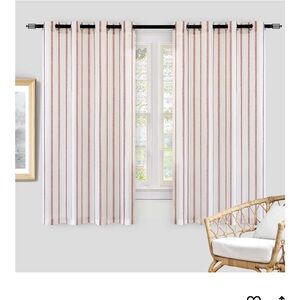 Striped Red Curtains